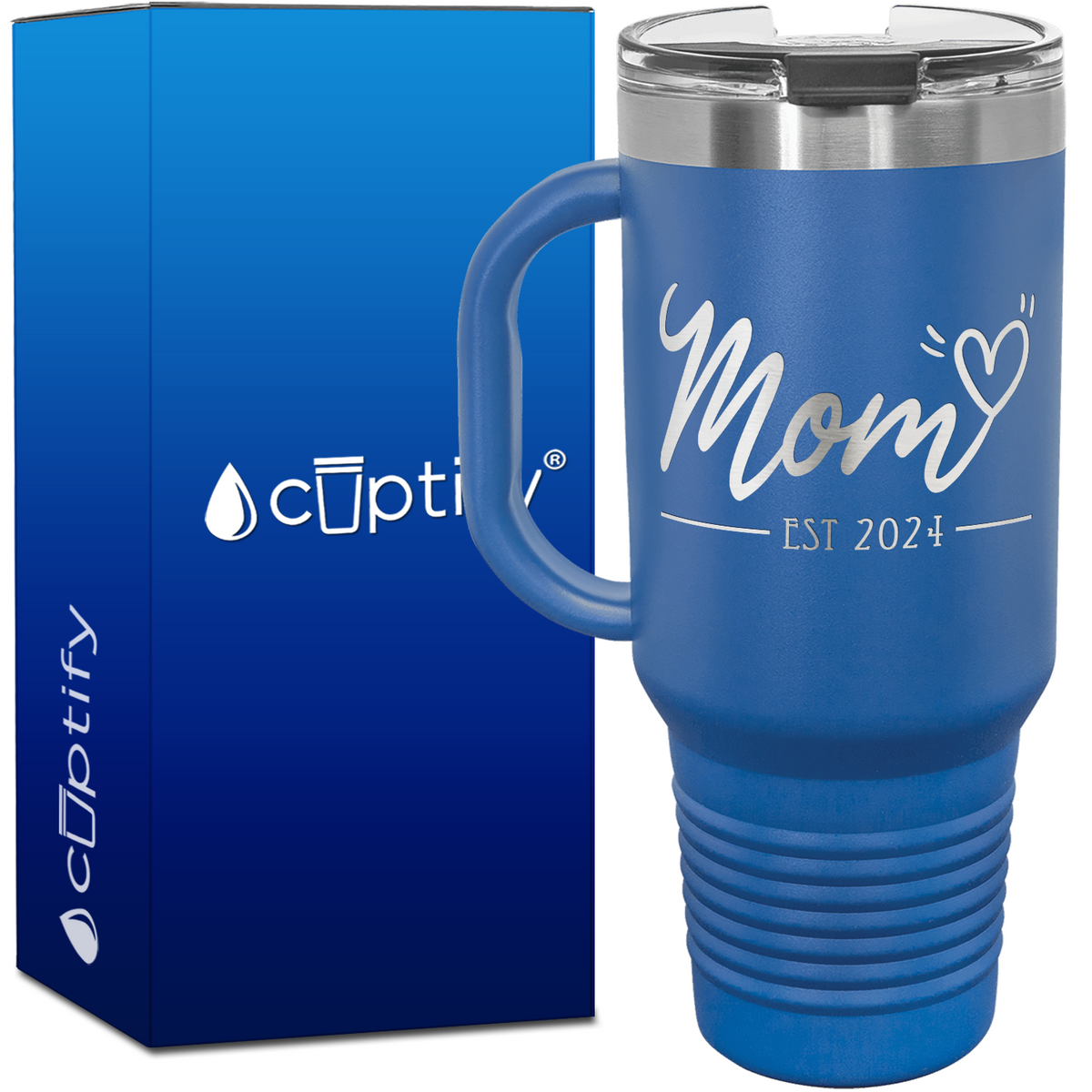 Mom Heart Established 40oz Mom Travel Mug