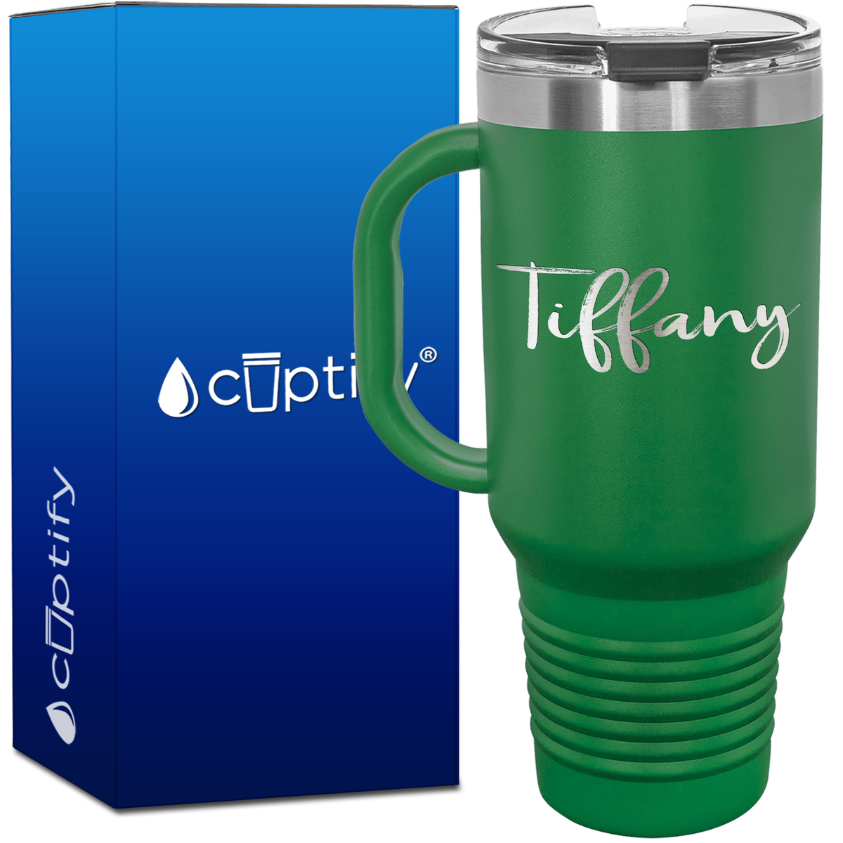 Personalized Tiffany Font Style 40oz Personalized Travel Mug