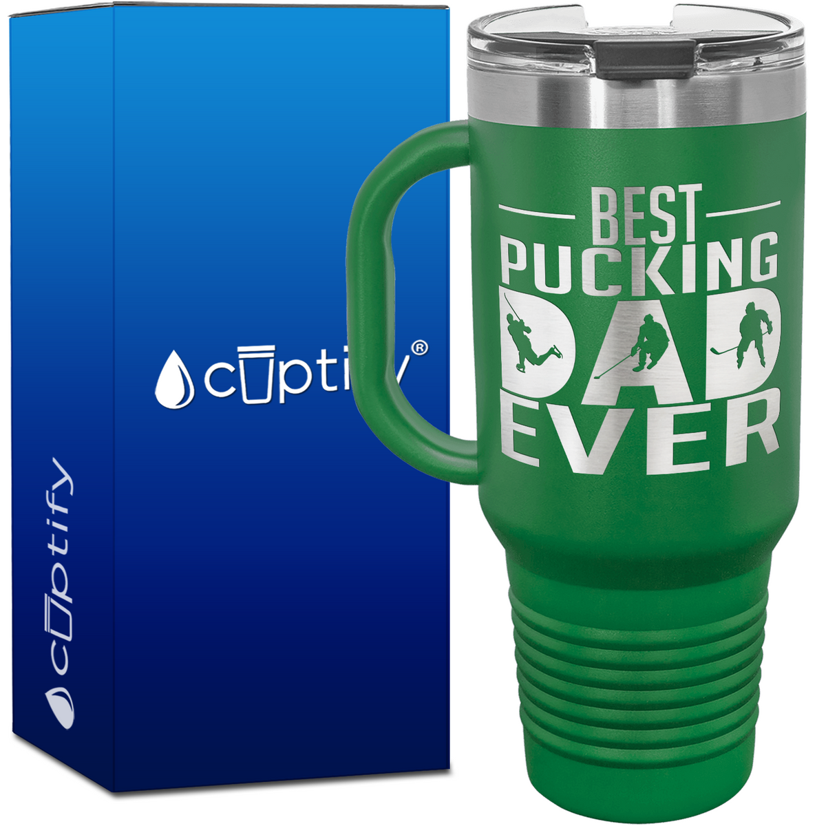 Best Pucking Dad Ever 40oz Hockey Travel Mug