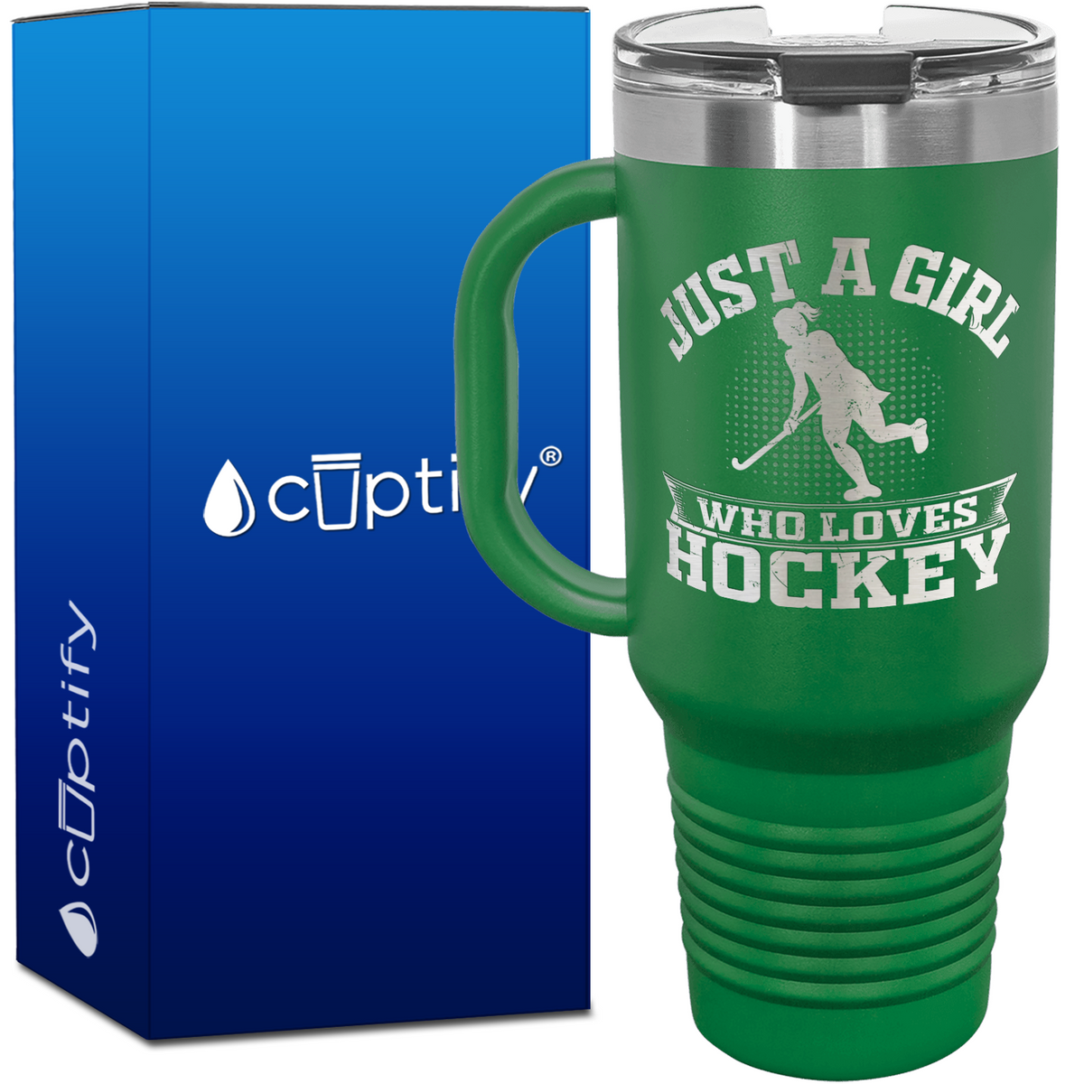 Just a Girl Who Loves Hockey 40oz Travel Mug