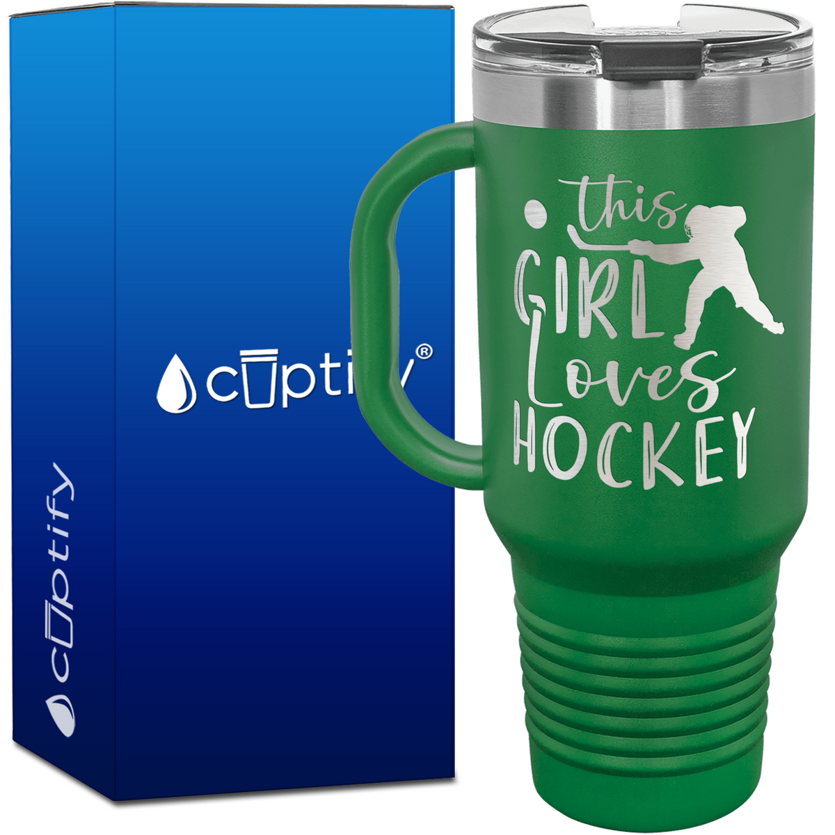 This Girl Loves Hockey 40oz Travel Mug