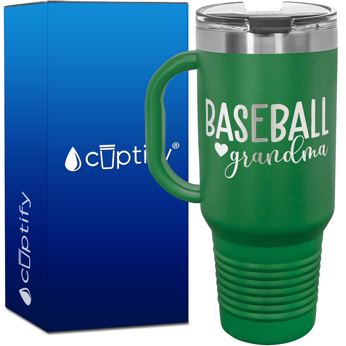Baseball Grandma 40oz Baseball Travel Mug