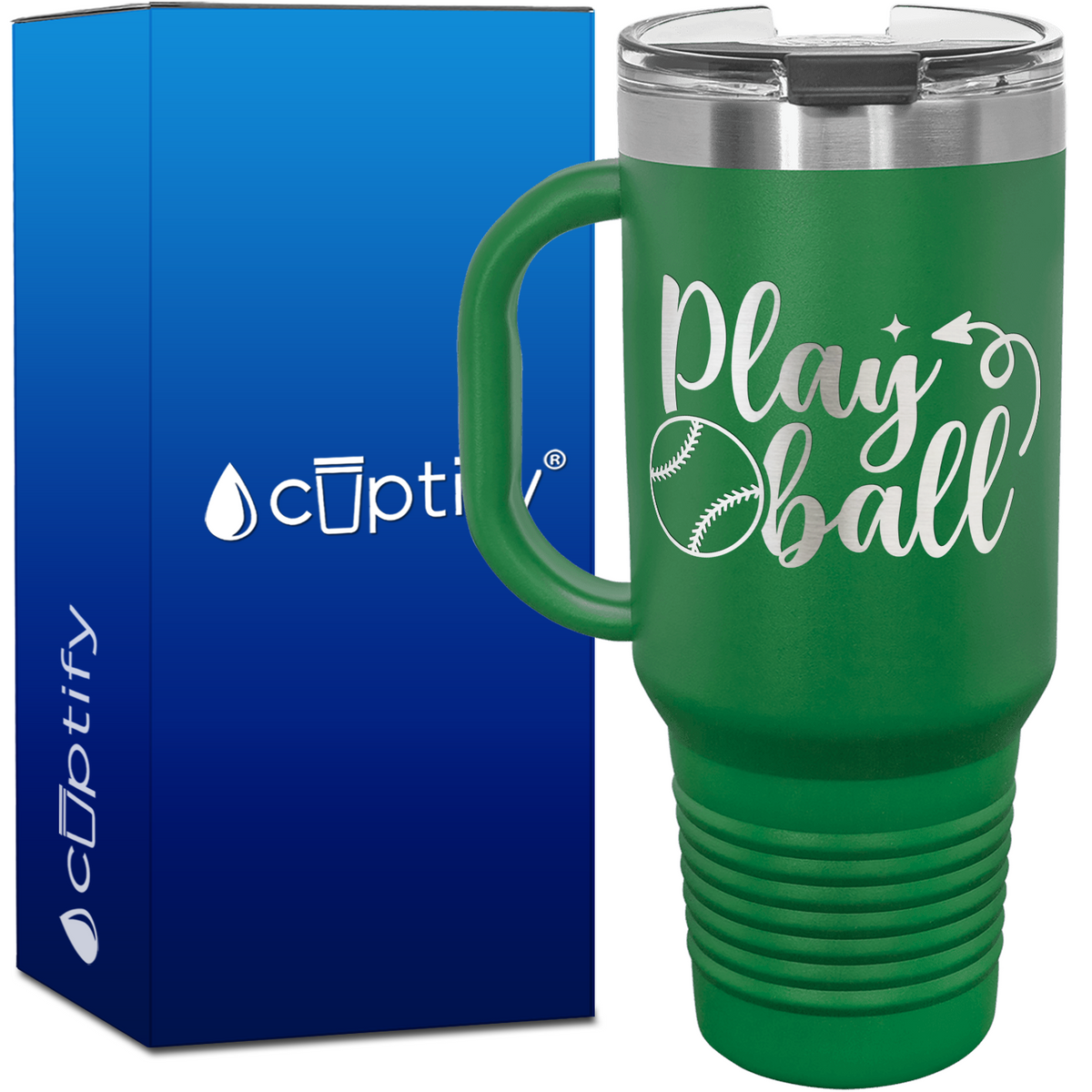 Play Ball 40oz Baseball Travel Mug