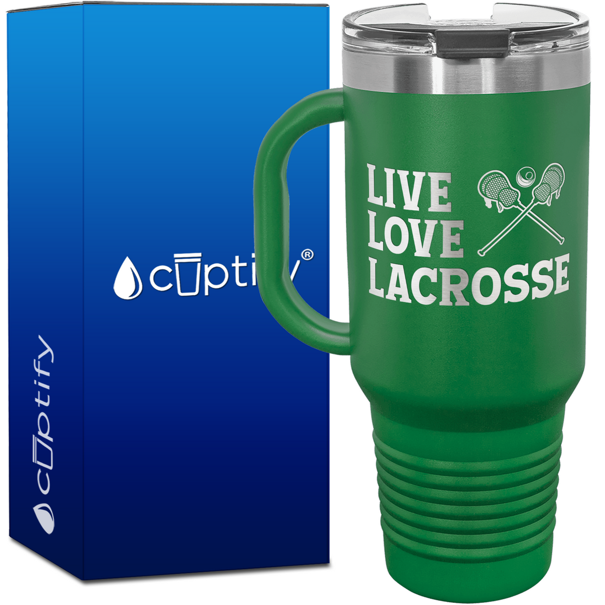 Live Love Lacrosse 40oz Lacrosse Travel Mug