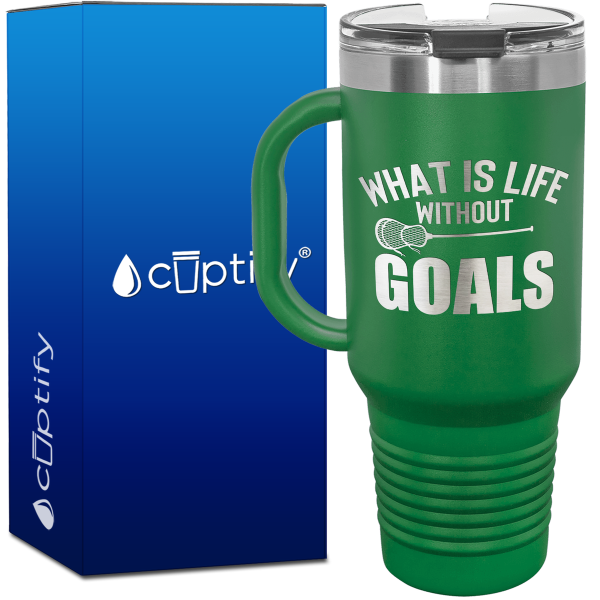 What is Life Without Goals Lacrosse Stick 40oz Lacrosse Travel Mug