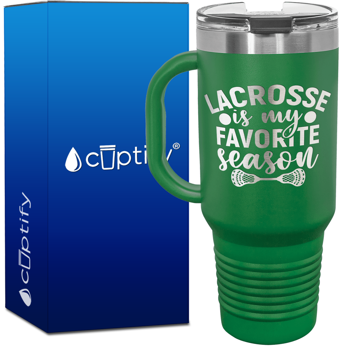 Lacrosse is my Favorite Season 40oz Lacrosse Travel Mug
