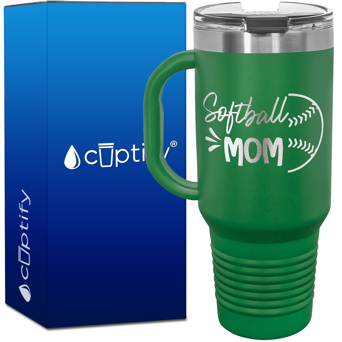 Softball Mom 40oz Softball Travel Mug