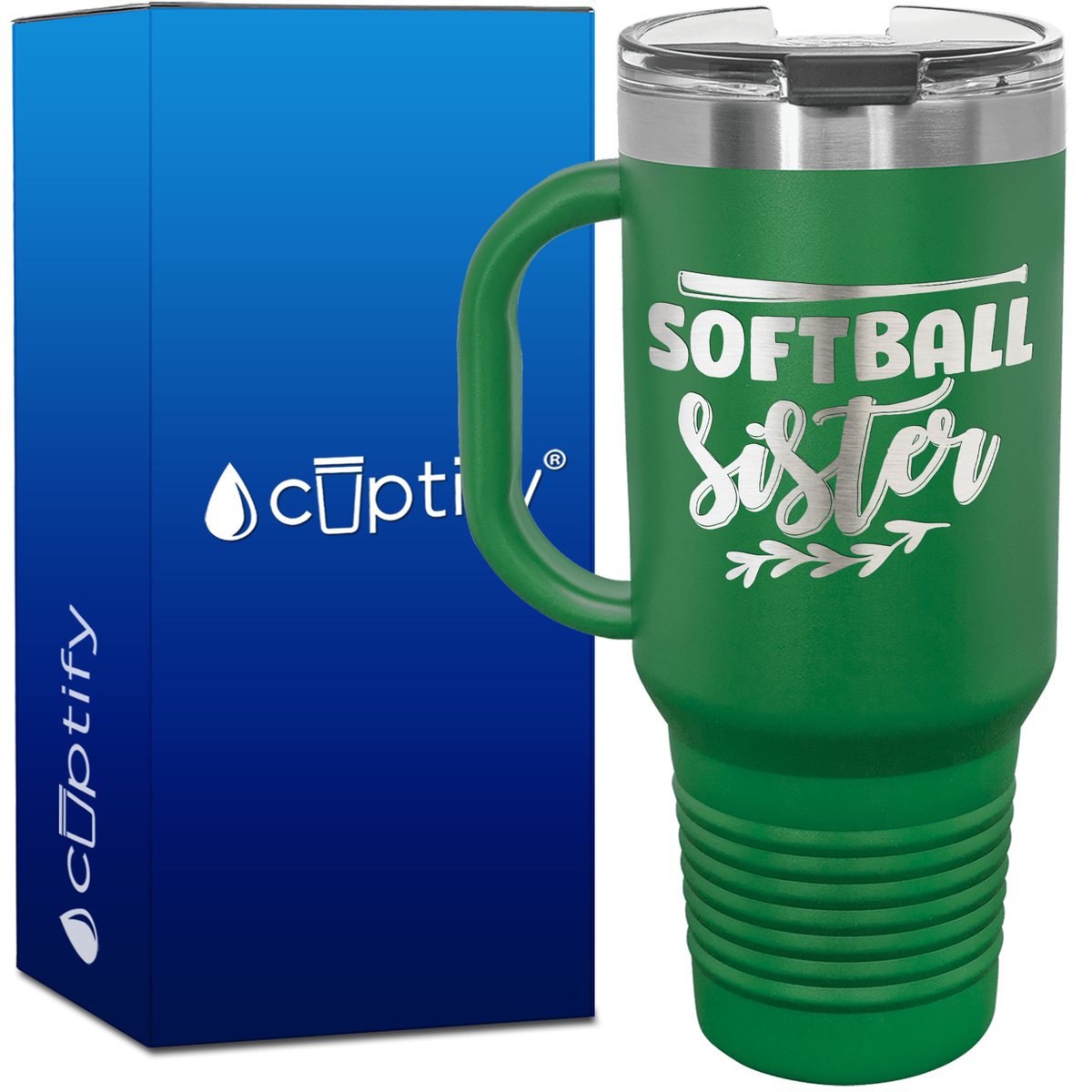 Softball Sister 40oz Softball Travel Mug