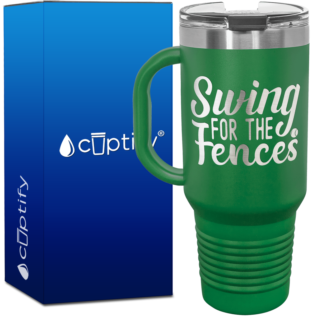 Swing for the Fences 40oz Softball Travel Mug