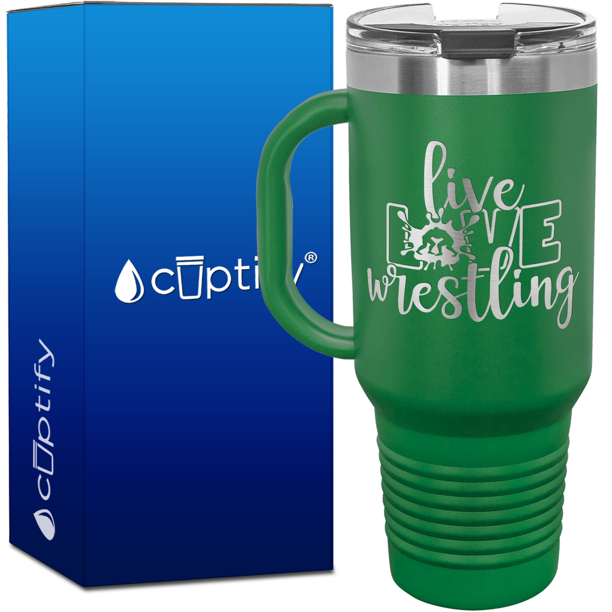 Live Love Wrestling 40oz Travel Mug