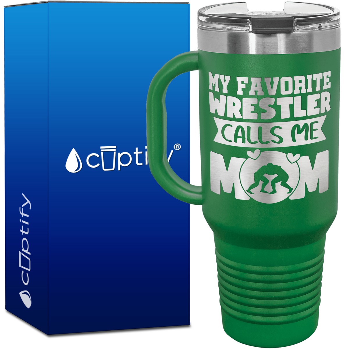 My Favorite Wrestler Calls Me Mom 40oz Travel Mug