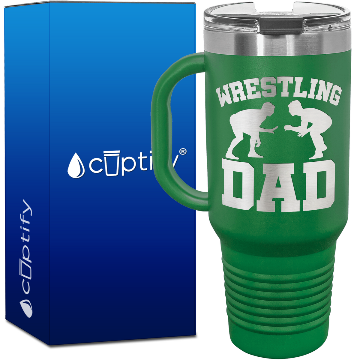 Wrestling Dad 40oz Travel Mug