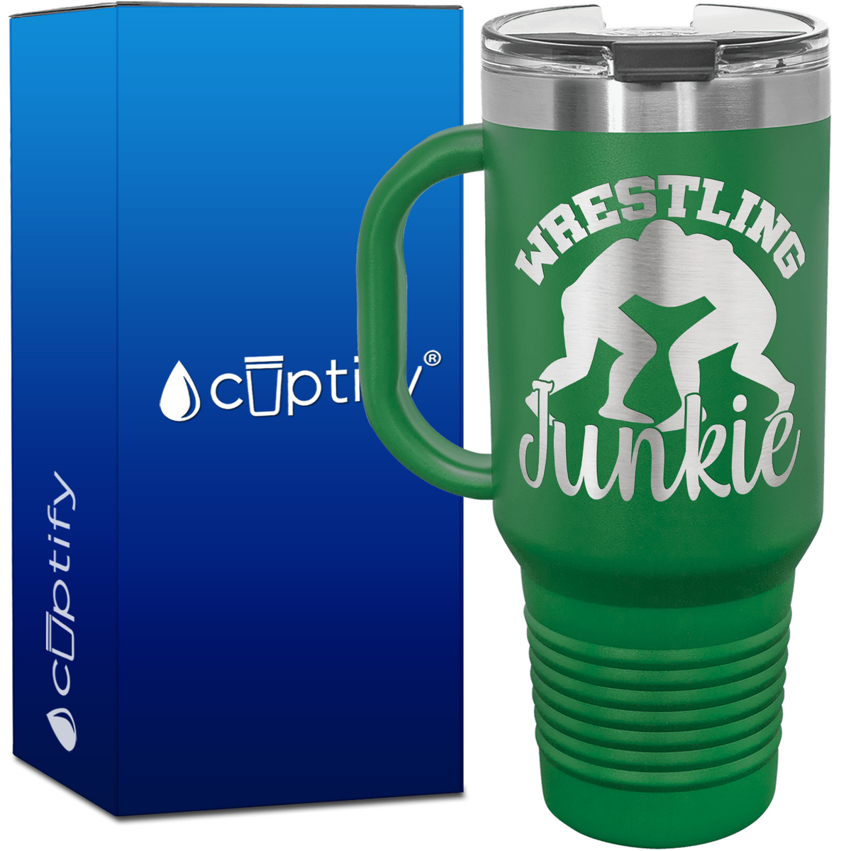 Wrestling Junkie 40oz Travel Mug
