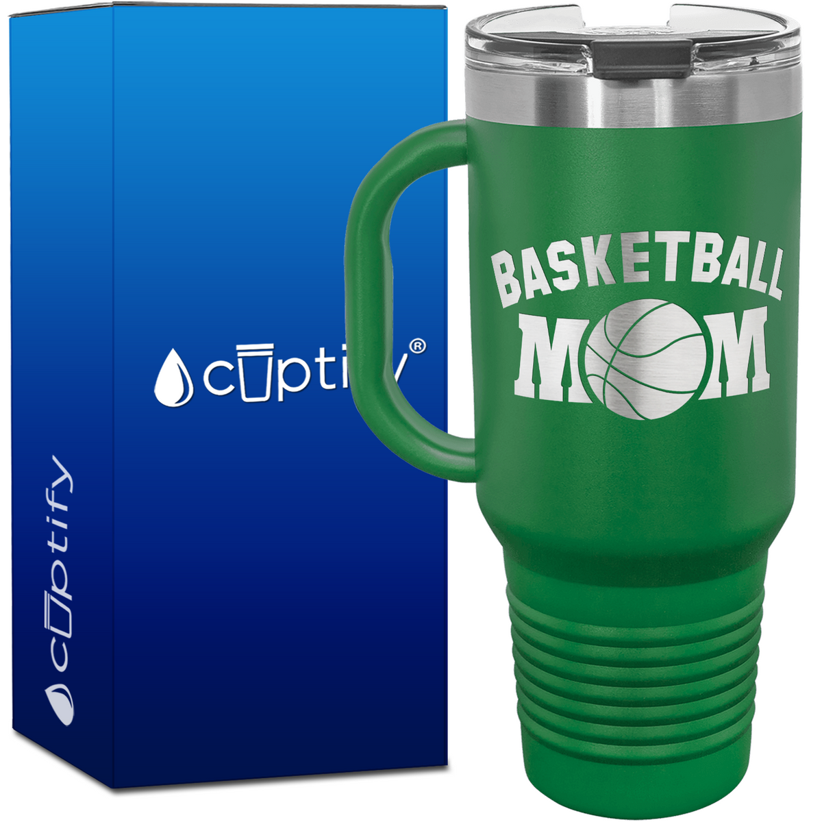 Basketball Mom 40oz Basketball Travel Mug
