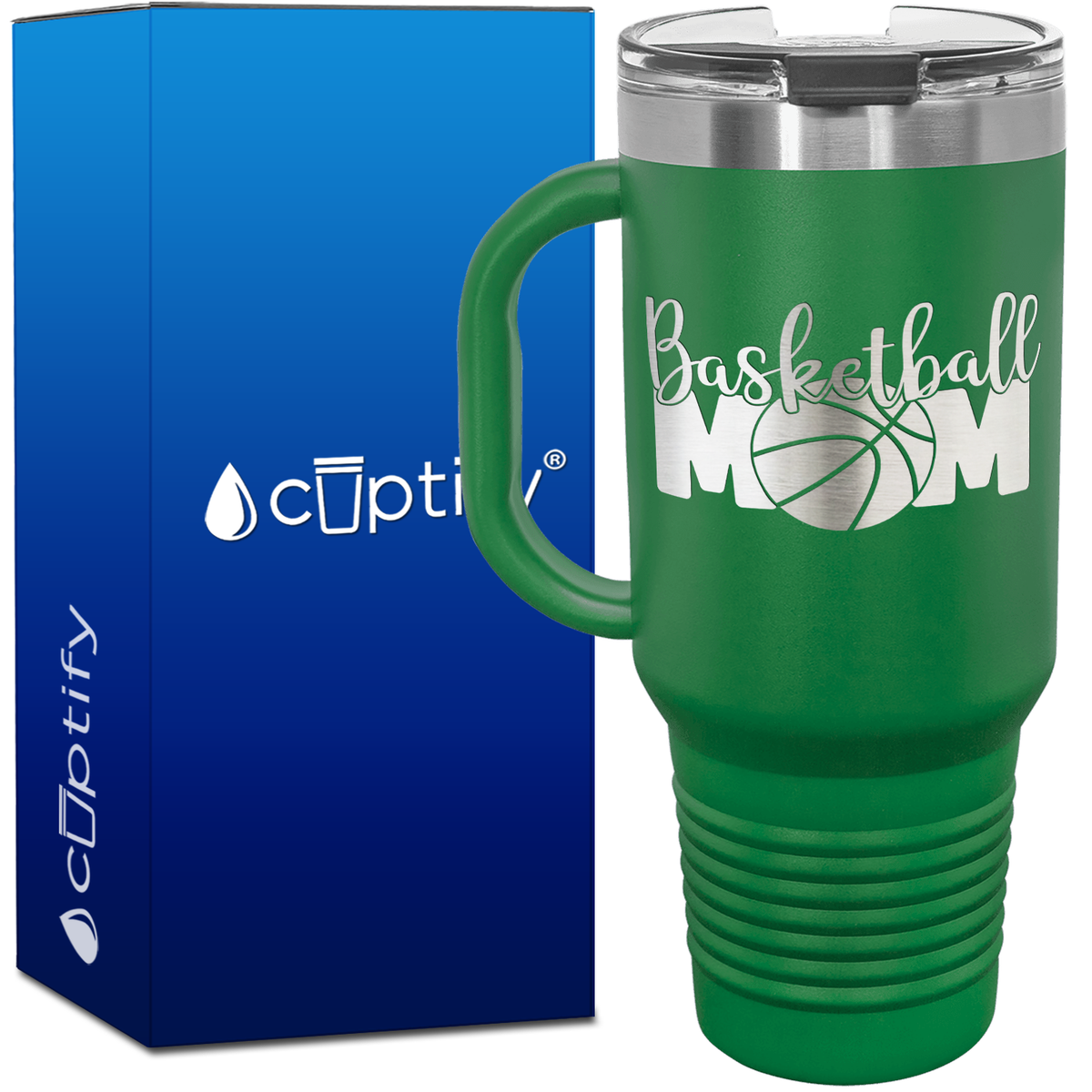 Basketball Mom Ball 40oz Basketball Travel Mug