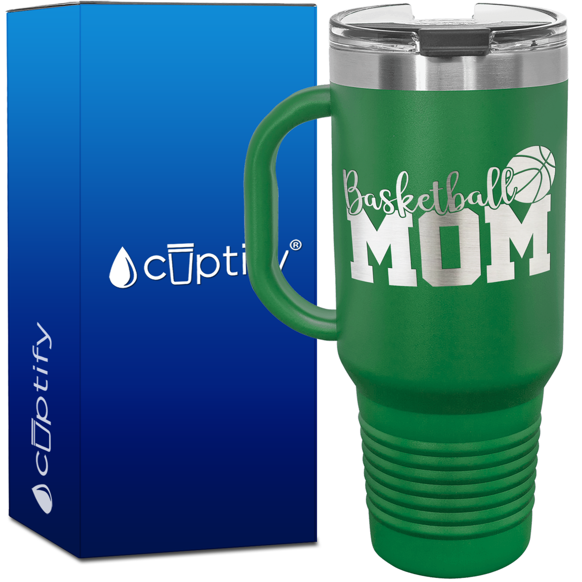 Basketball Mom 40oz Basketball Travel Mug