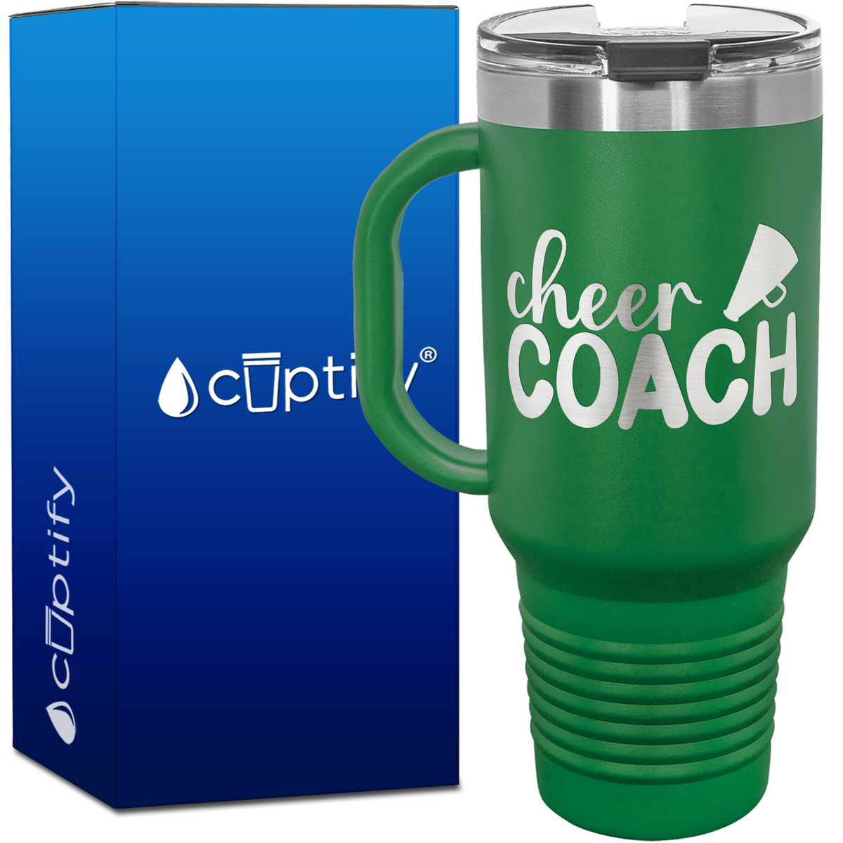Cheer Coach with Megaphone 40oz Cheer Travel Mug