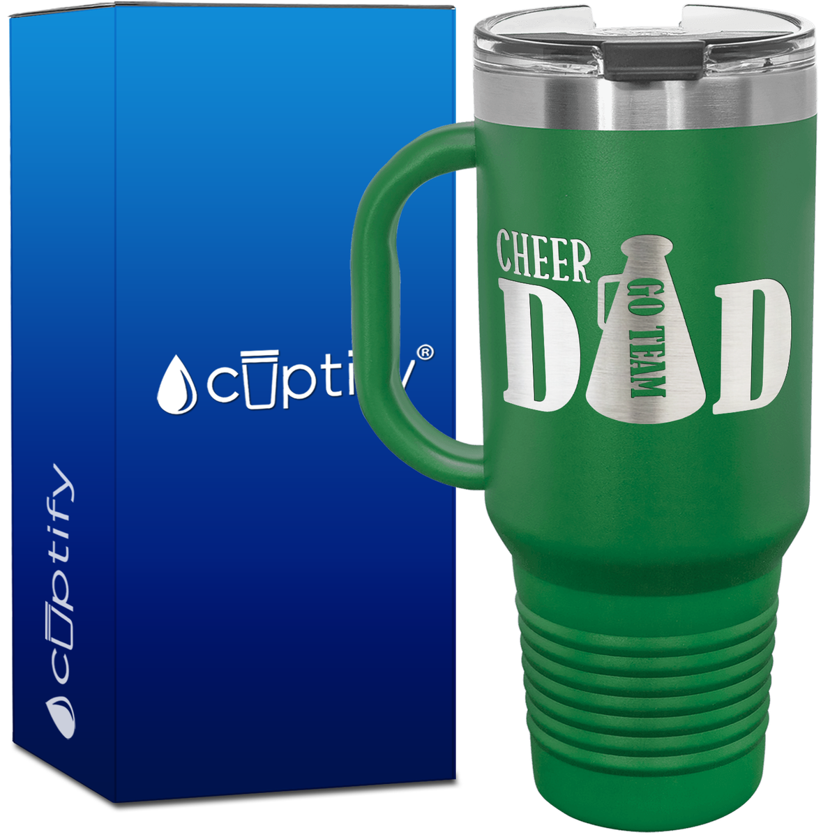 Cheer Dad Go Team 40oz Cheer Travel Mug