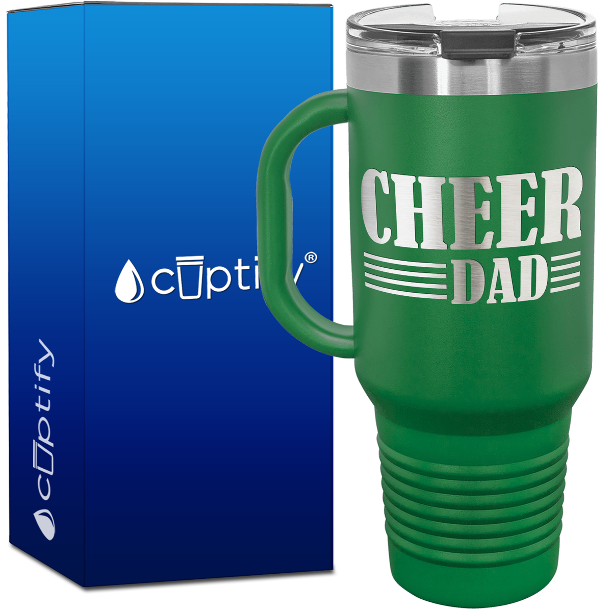 Cheer Dad Lines 40oz Cheer Travel Mug
