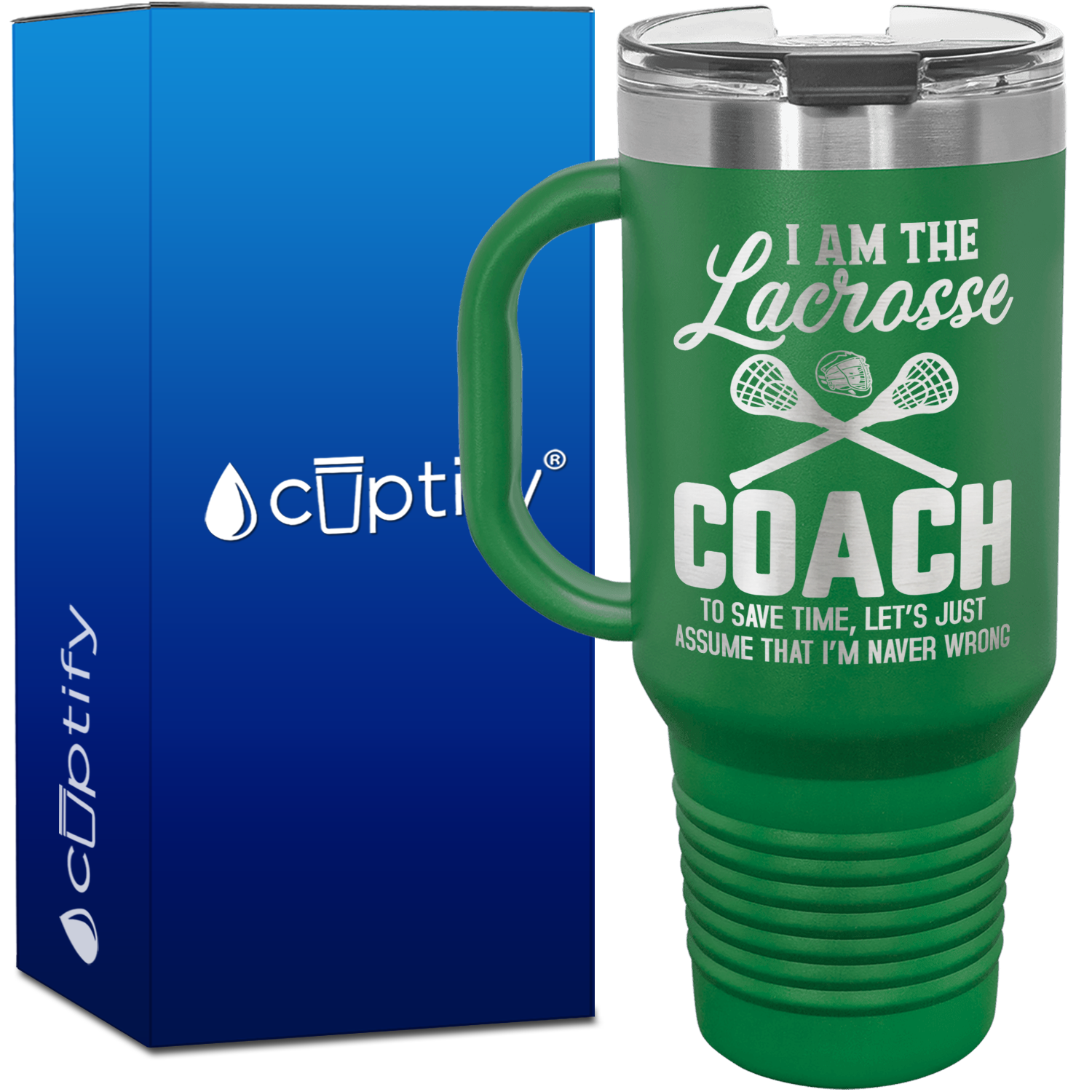 I am the Lacrosse Coach 40oz Coach Travel Mug