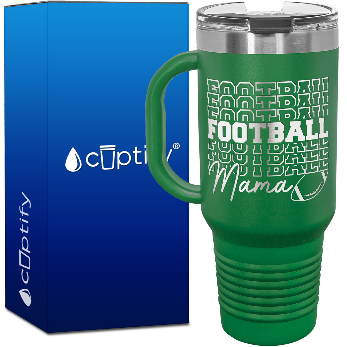 Football Football Mama 40oz Football Travel Mug