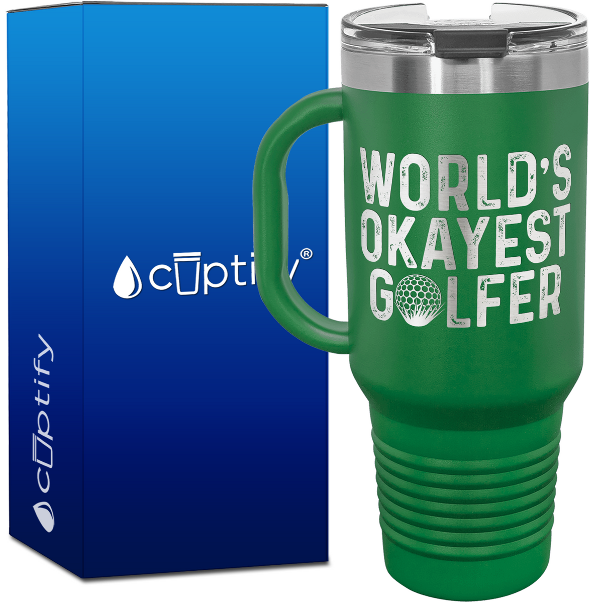 World's Okayest Golfer 40oz Golf Travel Mug