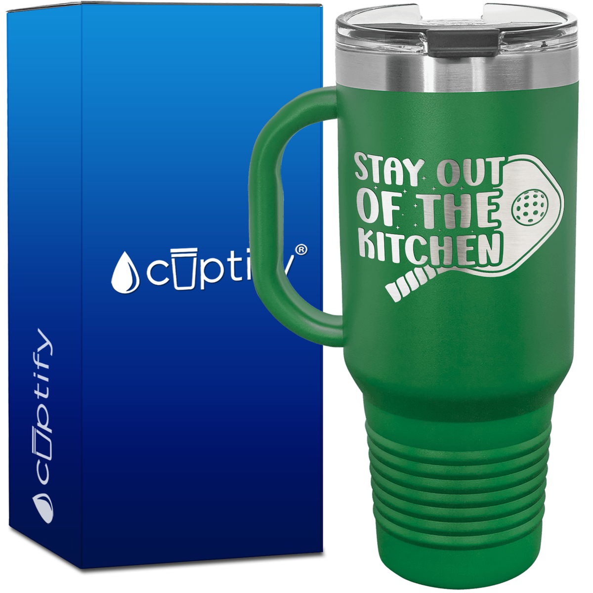 Stay Out of the Kitchen Pickleball 40oz Pickleball Travel Mug