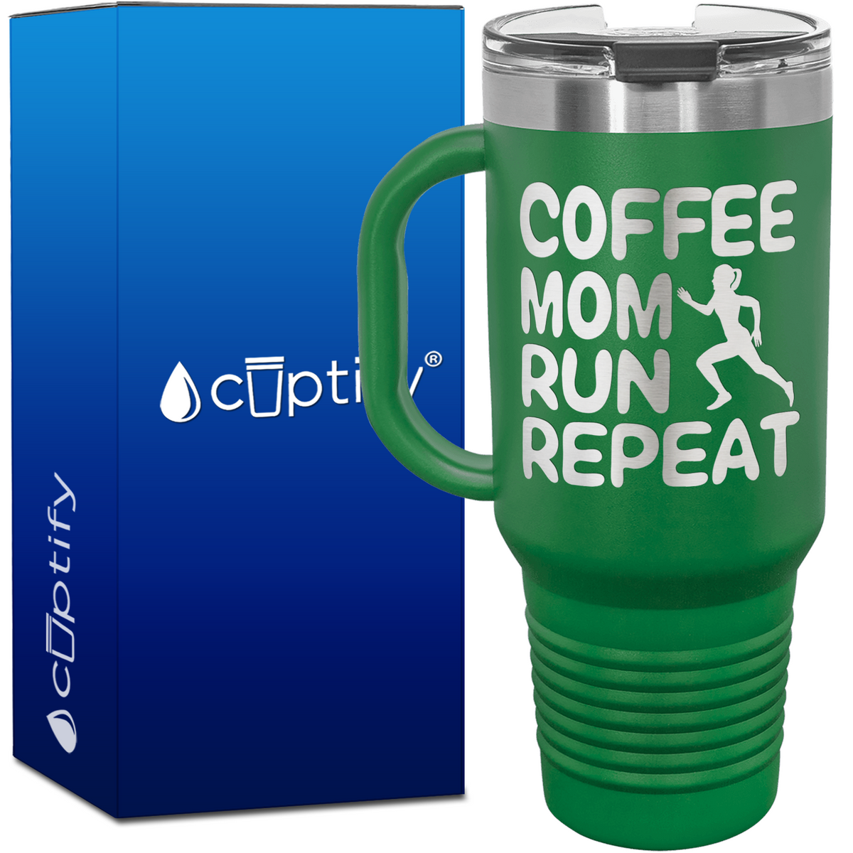 Coffee Mom Run Repeat 40oz Running Travel Mug