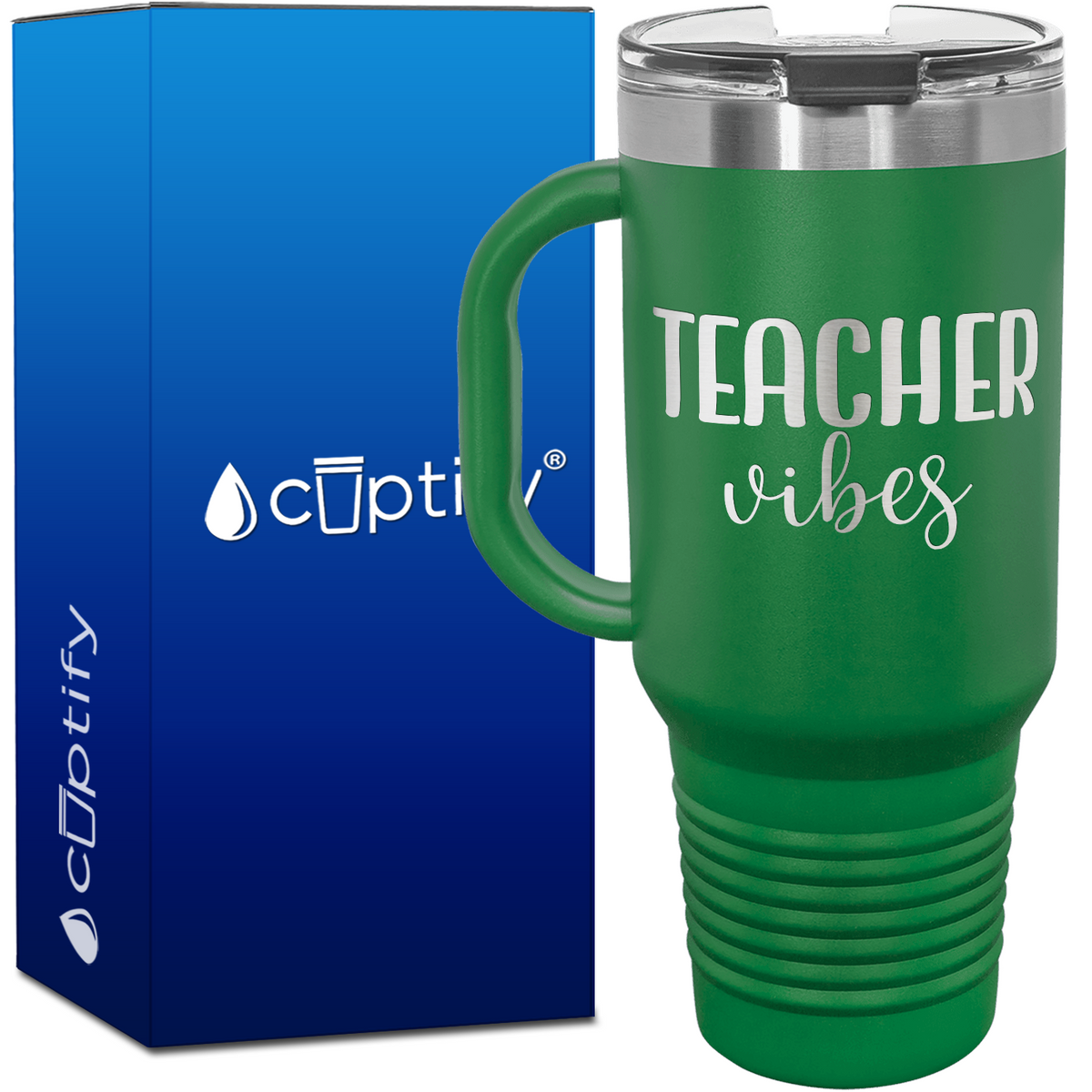 Teacher Vibes 40oz Teacher Travel Mug
