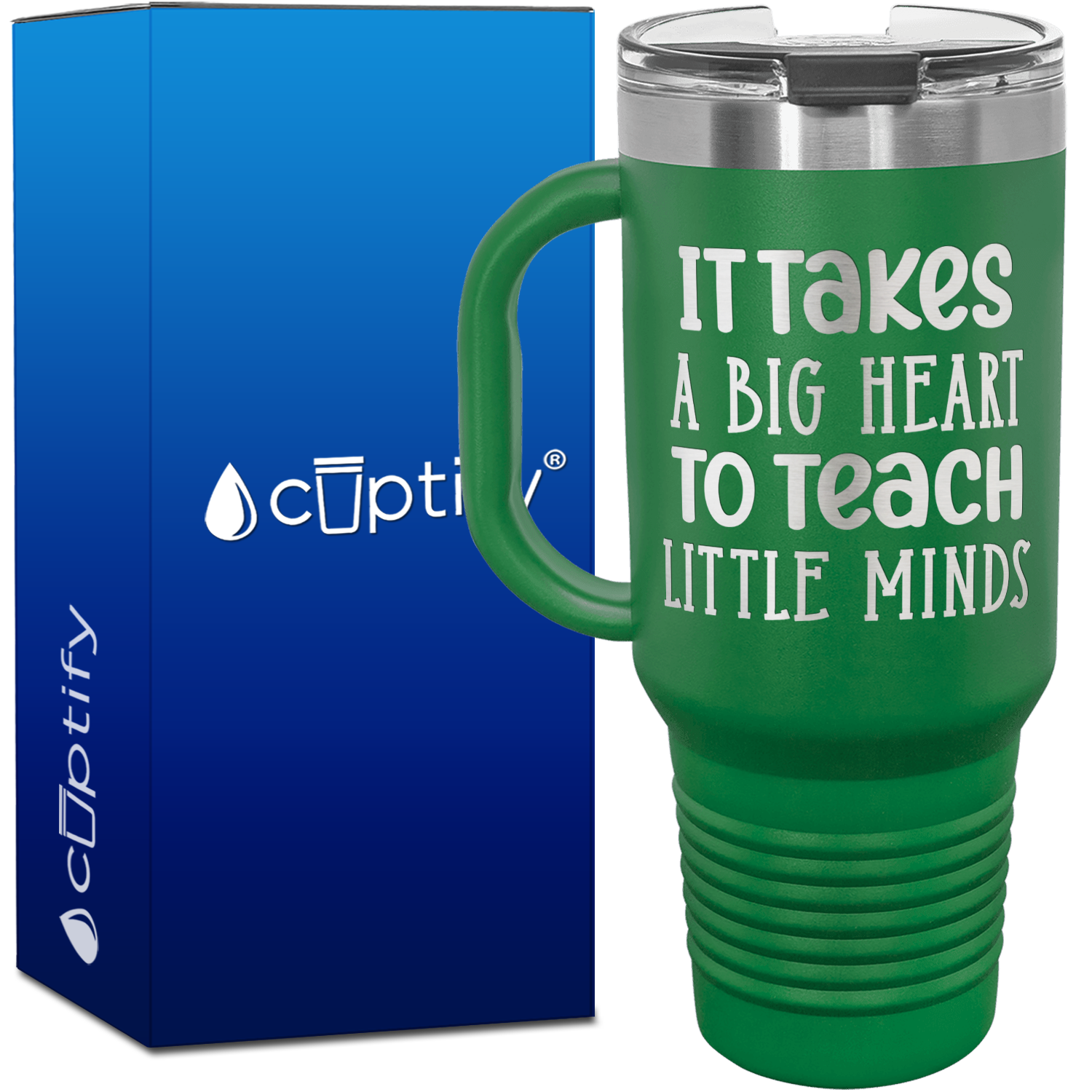 It Takes a Big Heart to Teach Little Minds 40oz Teacher Travel Mug