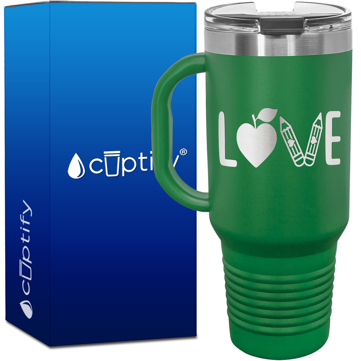 Love Teacher 40oz Teacher Travel Mug