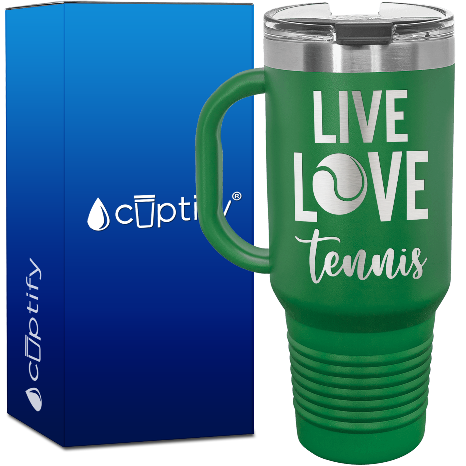 Live Love Tennis 40oz Tennis Travel Mug