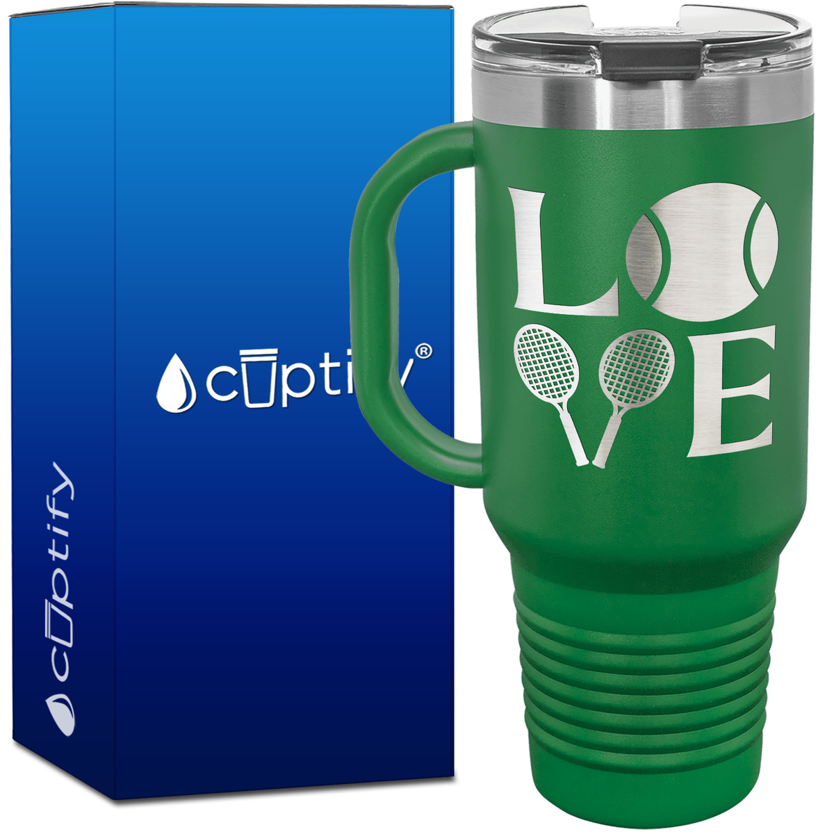 Tennis LOVE 40oz Tennis Travel Mug