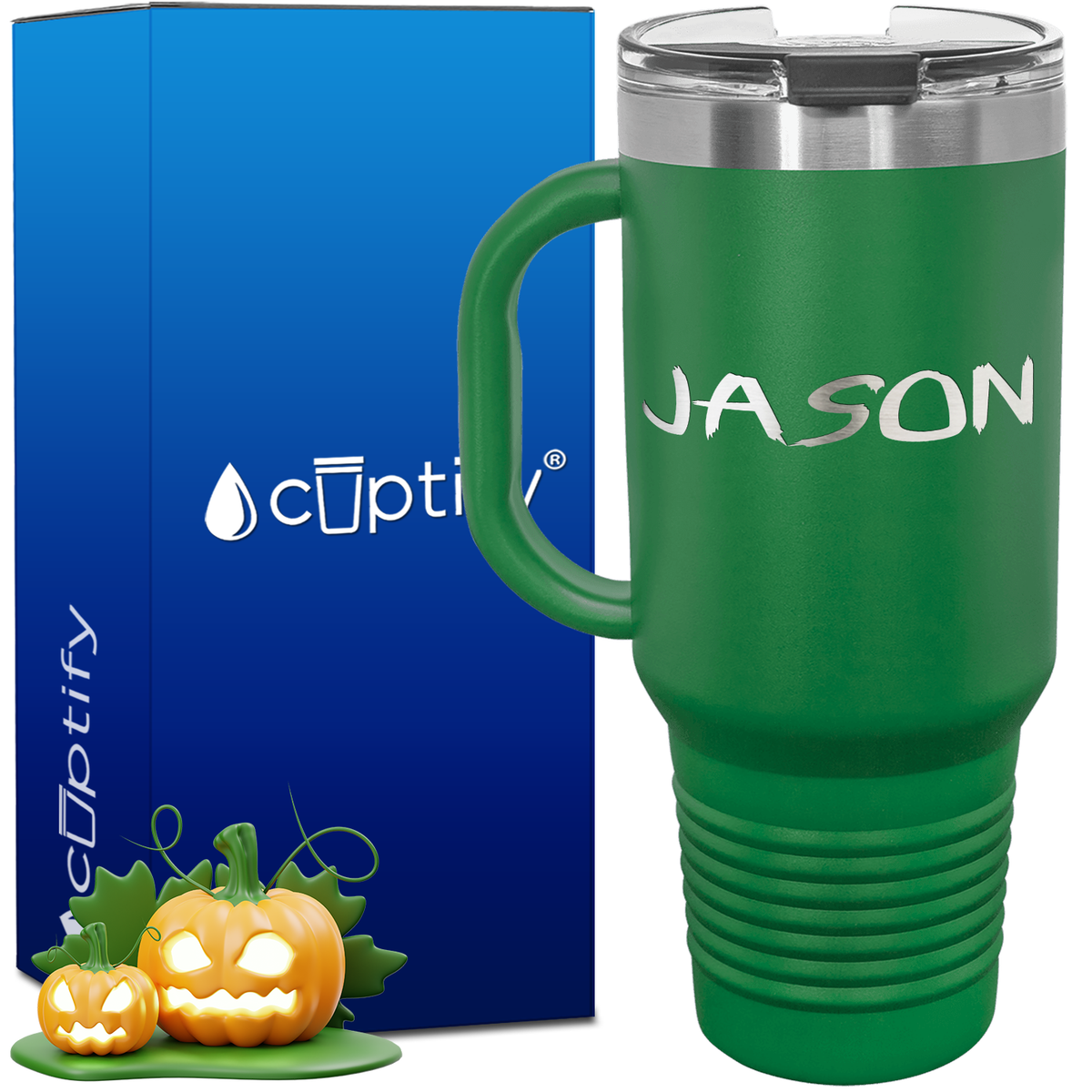 Personalized Scary Font Style 40oz Halloween Travel Mug