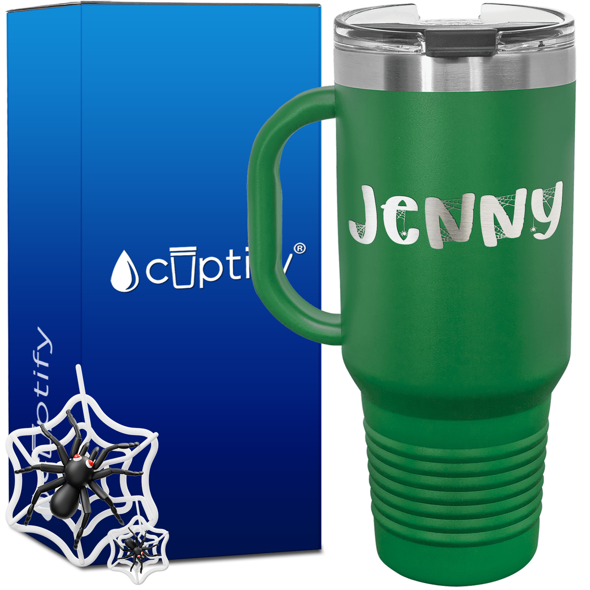 Personalized Spooky Font Style 40oz Halloween Travel Mug