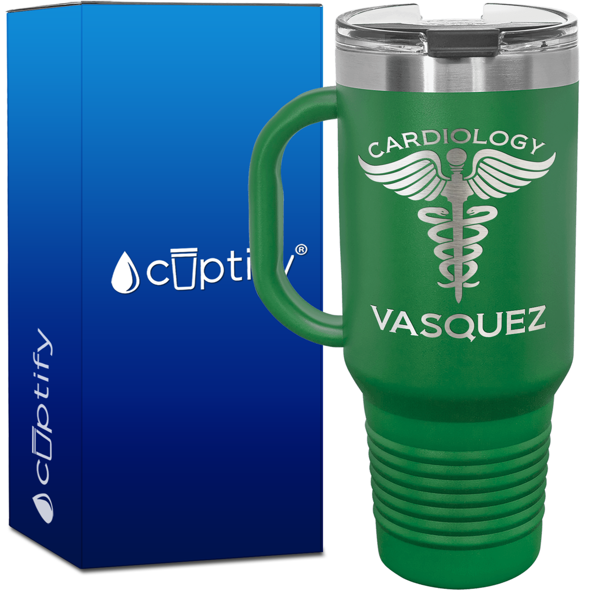 Personalized Cardiology 40oz Medical Travel Mug