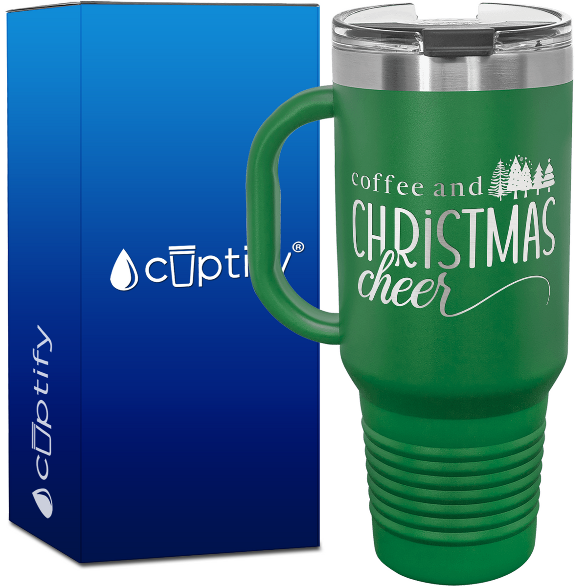 Coffee and Christmas Cheer 40oz Travel Mug