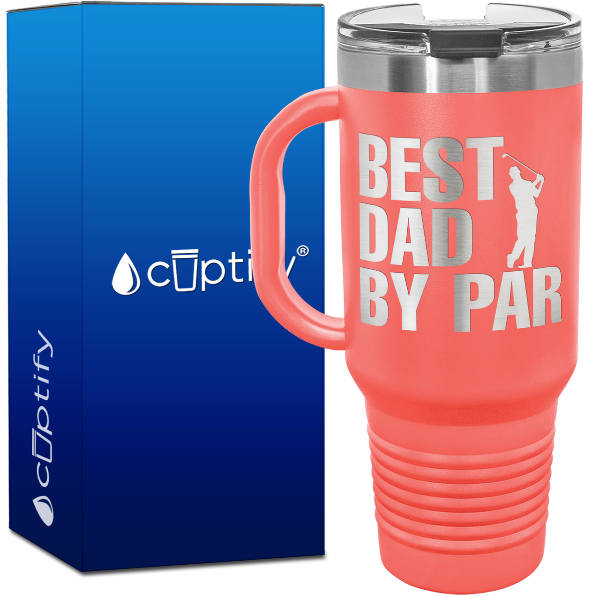 Best Dad by Par 40oz Golf Travel Mug