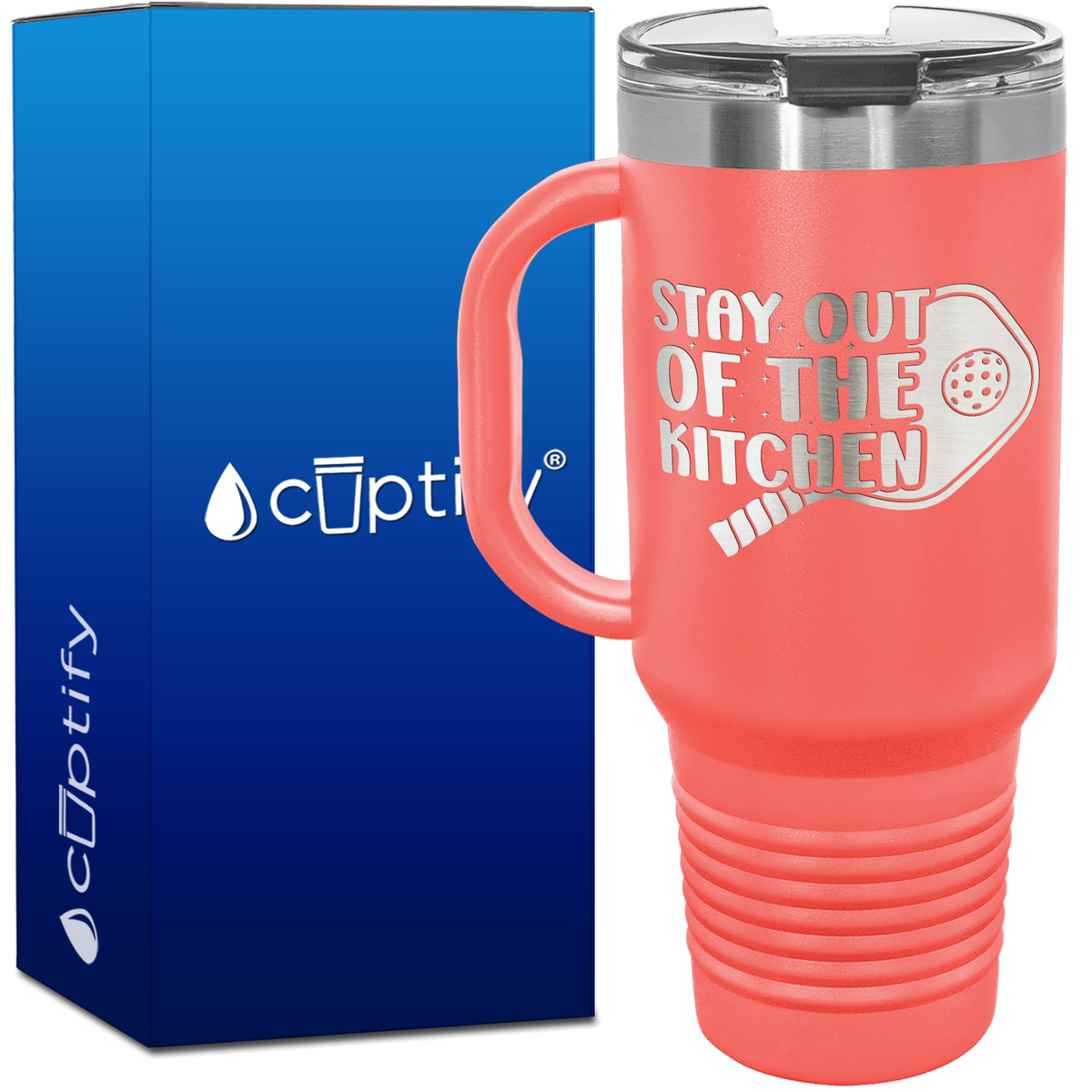 Stay Out of the Kitchen Pickleball 40oz Pickleball Travel Mug