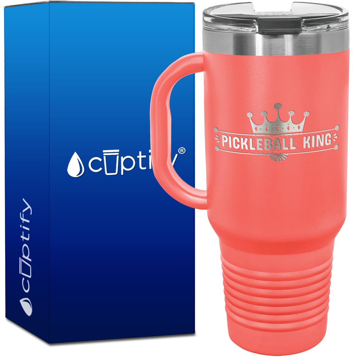 Pickleball King 40oz Pickleball Travel Mug