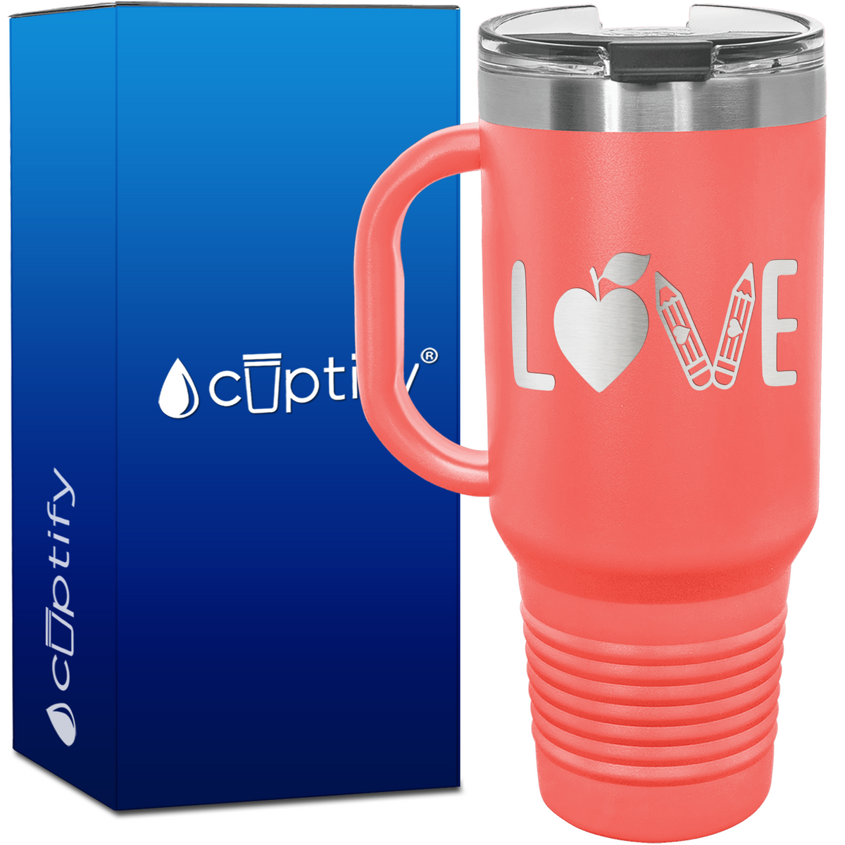 Love Teacher 40oz Teacher Travel Mug