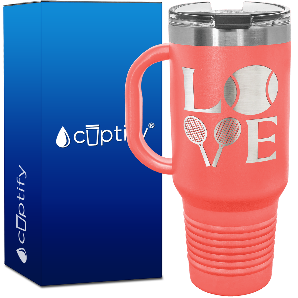 Tennis LOVE 40oz Tennis Travel Mug