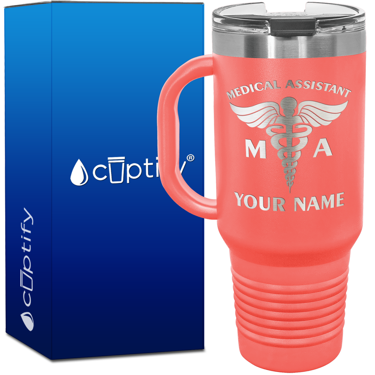Personalized MA Medical Assistant 40oz Medical Travel Mug