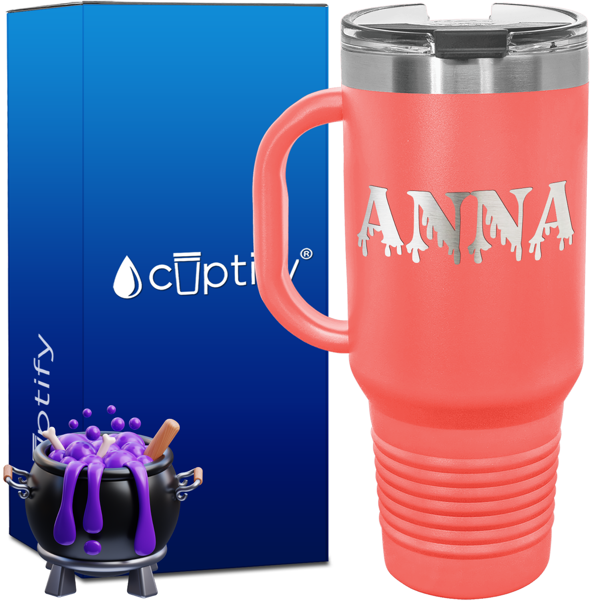 Personalized Bloody Font Style 40oz Halloween Travel Mug