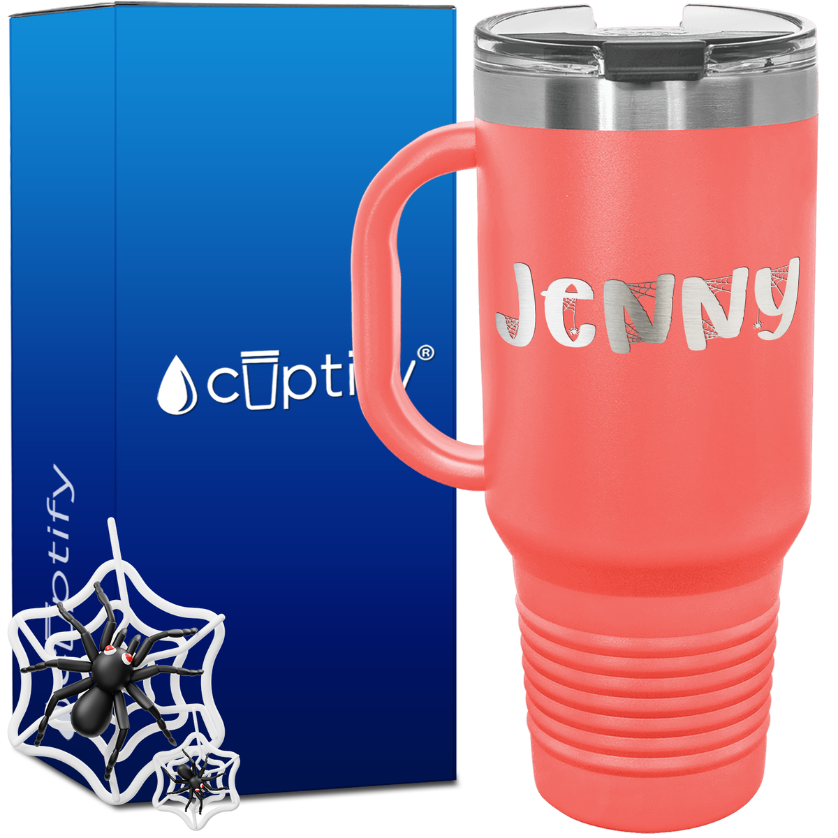 Personalized Spooky Font Style 40oz Halloween Travel Mug