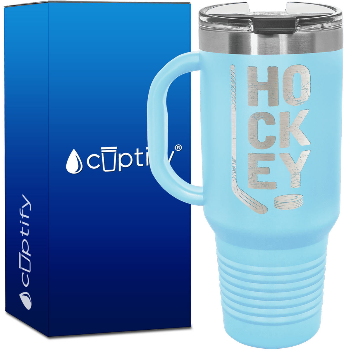 HO CK EY 40oz Hockey Travel Mug