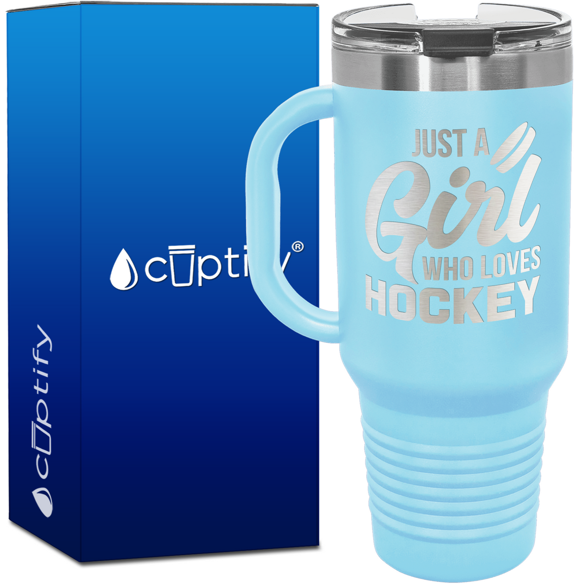Just a Girl Who Loves Hockey 40oz Travel Mug