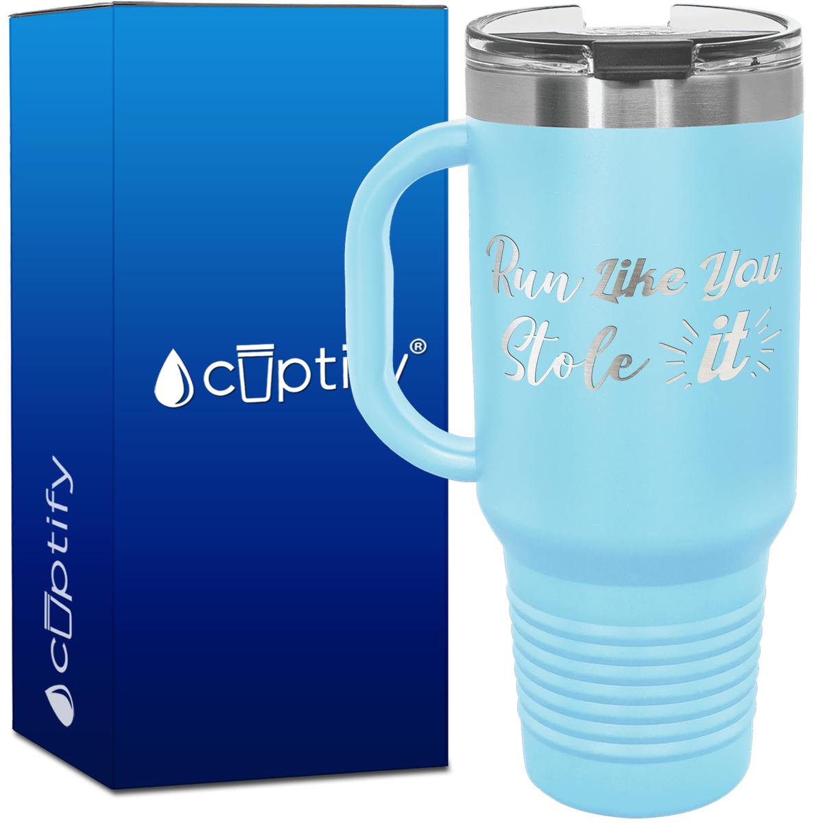 Run Like You Stole It 40oz Softball Travel Mug