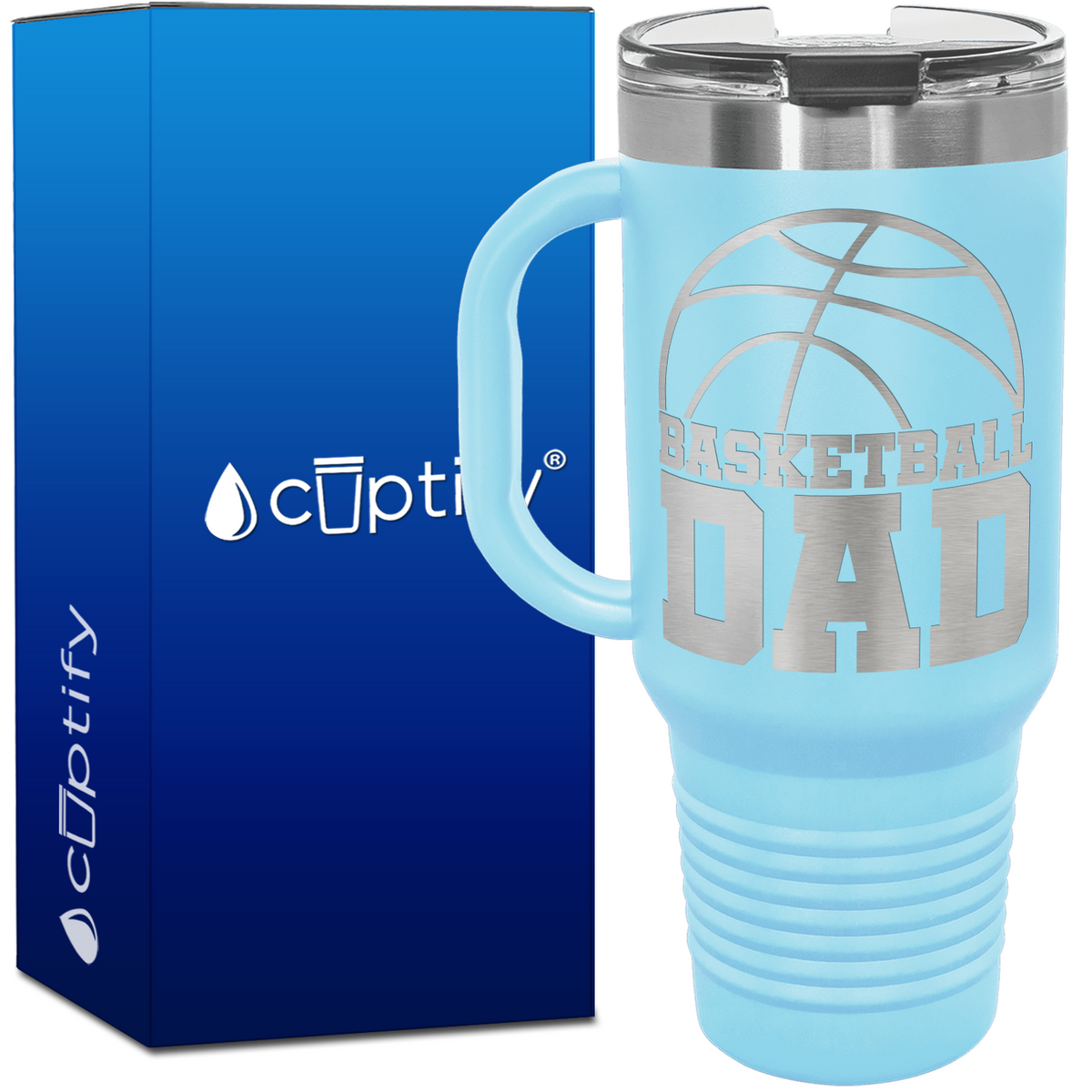 Basketball Dad 40oz Basketball Travel Mug