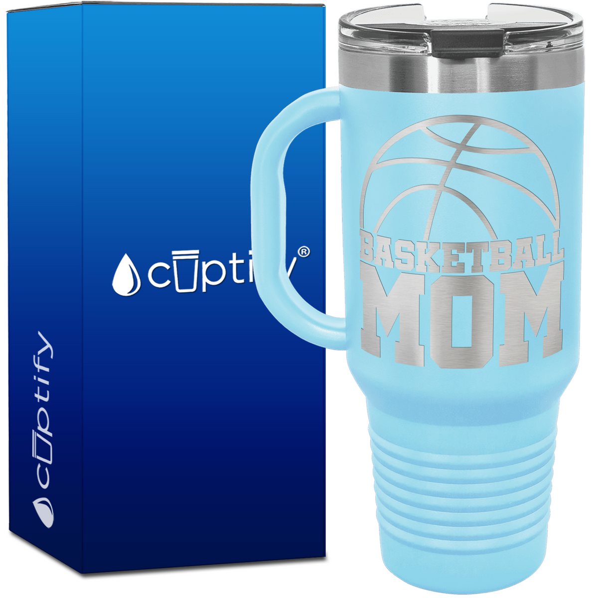 Basketball Mom 40oz Basketball Travel Mug